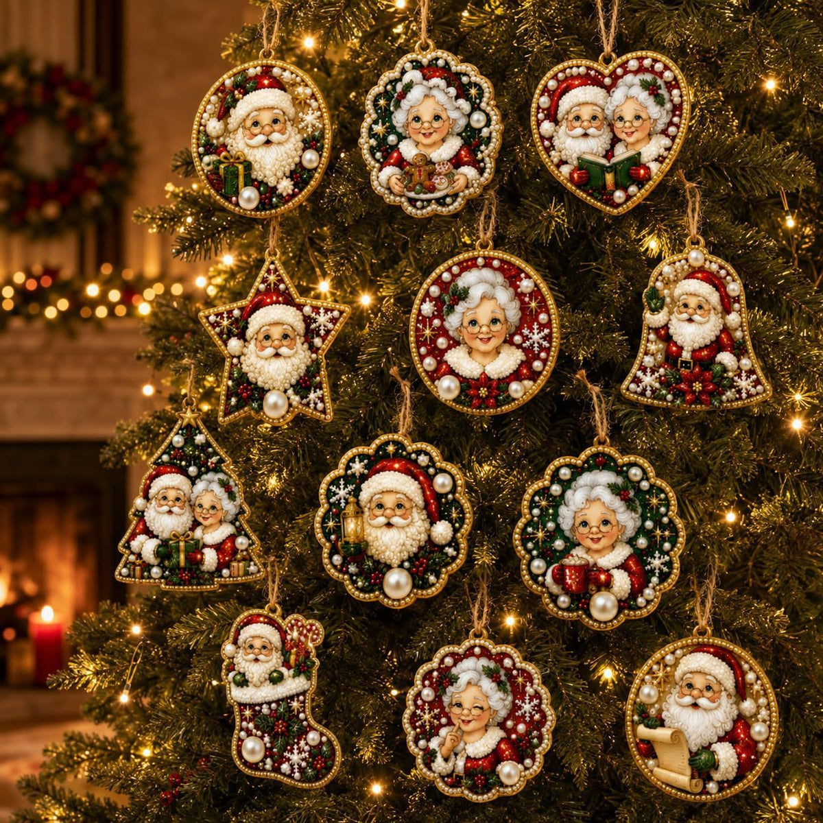 DIY pearl Christmas ornament kit