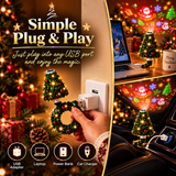 USB-powered Christmas tree projector with flexible neck