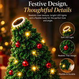 Close-up of the Christmas tree design
